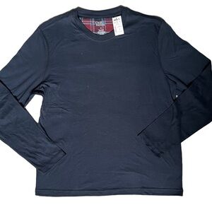 NWT CROFT & BARROW NAVY BLUE LONG SLEEVE PAJAMA TOP SIZE MEDIUM